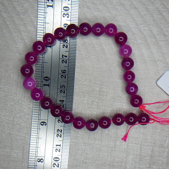 8mm Pink Jade 8in Strand #5 - Picture 3 of 3
